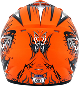 AFX FX-17 Motorcycle Helmet - Butterfly - Matte Orange - XS 0110-7111