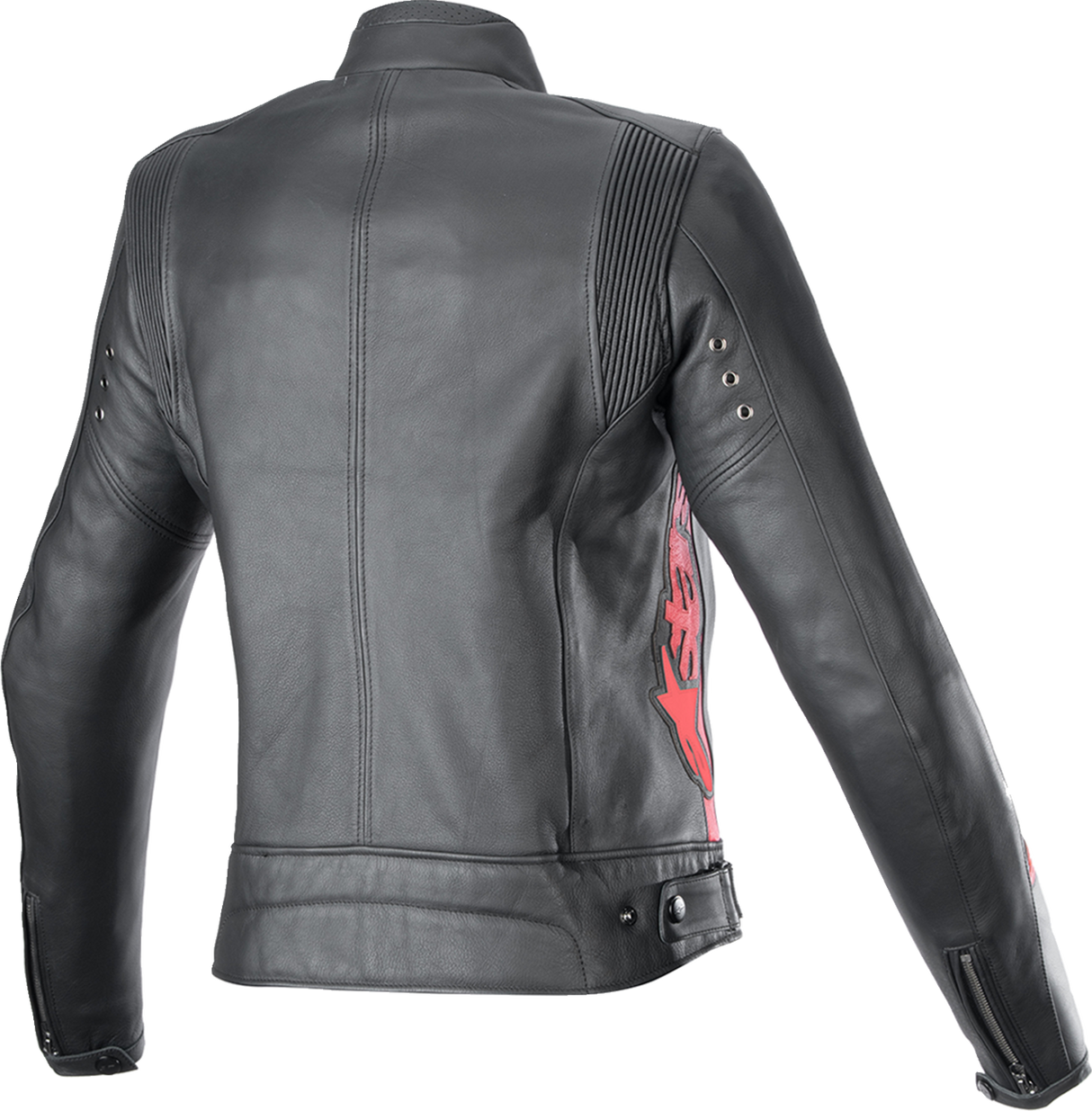 ALPINESTARS Women Stella Dyno Leather Jacket - Black/Haute Red - 2XL 3113924-1346-2X