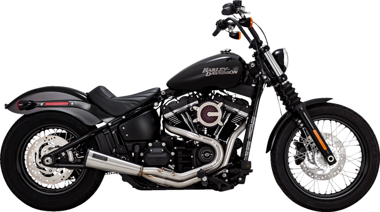 VANCE & HINES 2-into-1 Upsweep Exhaust System - Brushed - Stainless Steel 27323