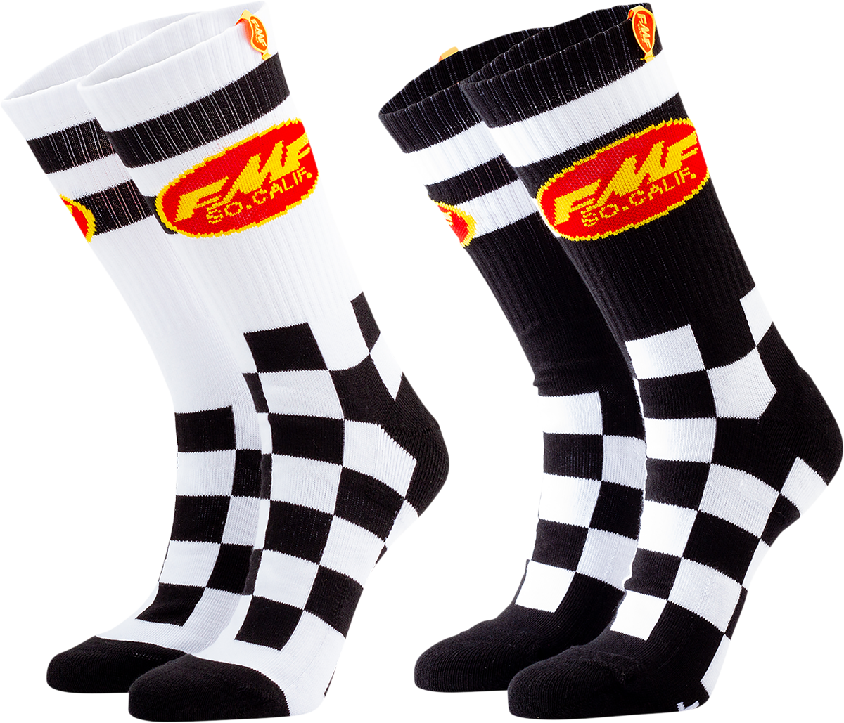 FMF Checker Socks - 2 pack - One Size HO20194902AST 3431-0685