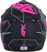 AFX FX-17 Motorcycle Helmet - Aced - Matte Black/Pink - Large 0110-6512