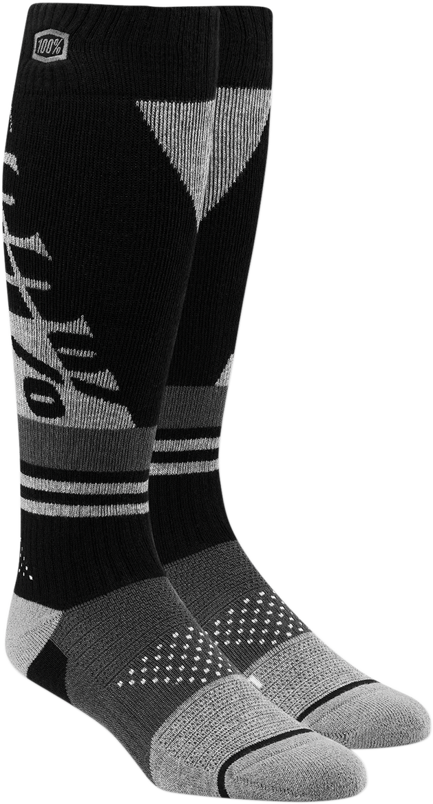 100% Youth Torque Socks - Black/Gray - Small/Medium 24107-057-17