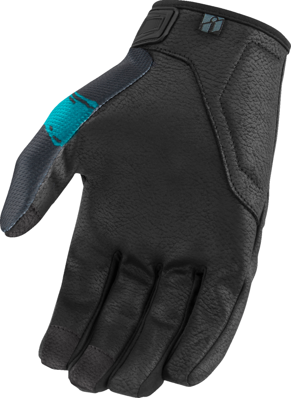 ICON Hooligan™ Munchies Gloves - Teal - Small 3301-4796