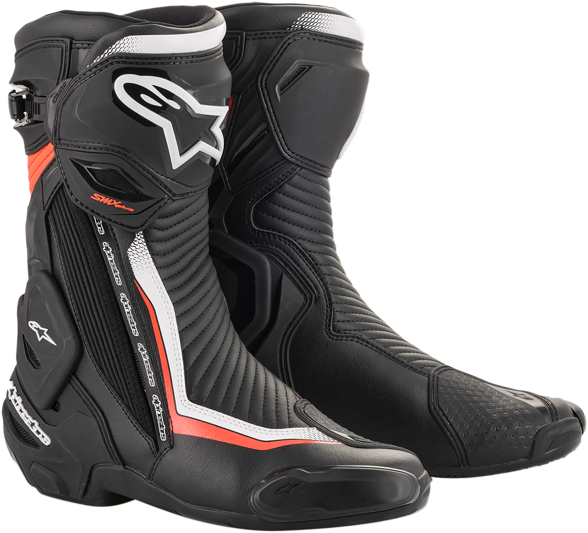 ALPINESTARS SMX+ Boots - Black/White/Red Fluorescent - US 11.5 / EU 46 2221019-1231-46