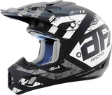 AFX FX-17Y Motorcycle Helmet - Attack - Matte Black/Silver - Large 0111-1401