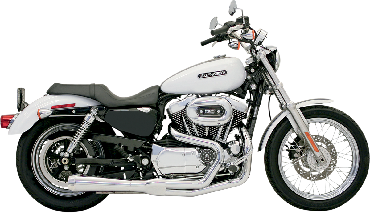 BASSANI XHAUST Road Rage Exhaust - Chrome - Short - '04-'13 XL 14112J