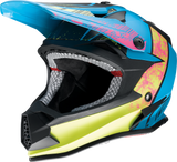 Z1R Youth F.I. Motorcycle Helmet - Fractal - MIPS - Matte Blue/Hi-Viz - Small 0111-1514