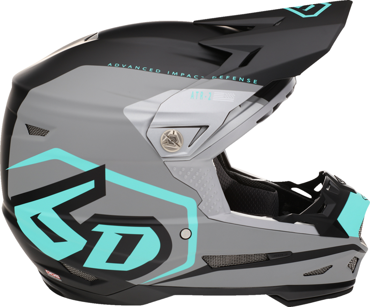 6D ATR-2 Motorcycle Helmet - Delta - Teal - 2XL 12-3409