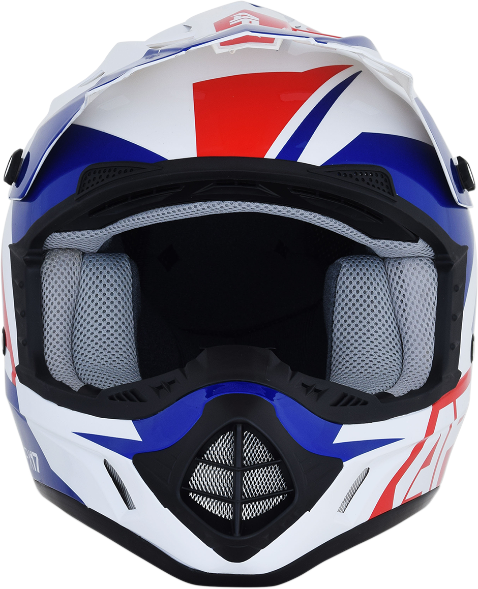 AFX FX-17 Motorcycle Helmet - Aced - Red/White/Blue - 2XL 0110-6483