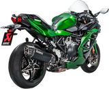 Kawasaki Ninja H2 SX 2018-2021 Exhaust Akrapovic Slip-On Muffler in Black Titanium and Carbon Fiber S-K10SO21HRAABL