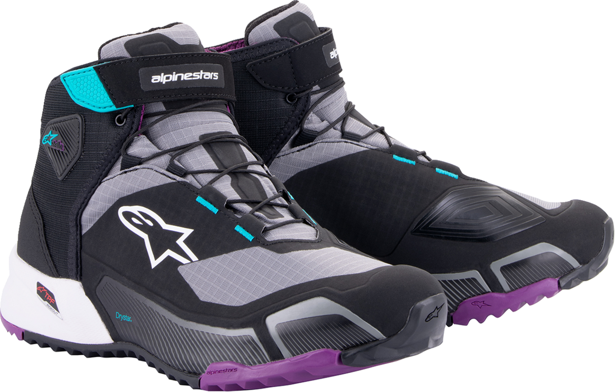 ALPINESTARS Women Stella CR-X Drystar® Shoes - Black/Gray/Teal/Purple - US 6.5 2611523137065