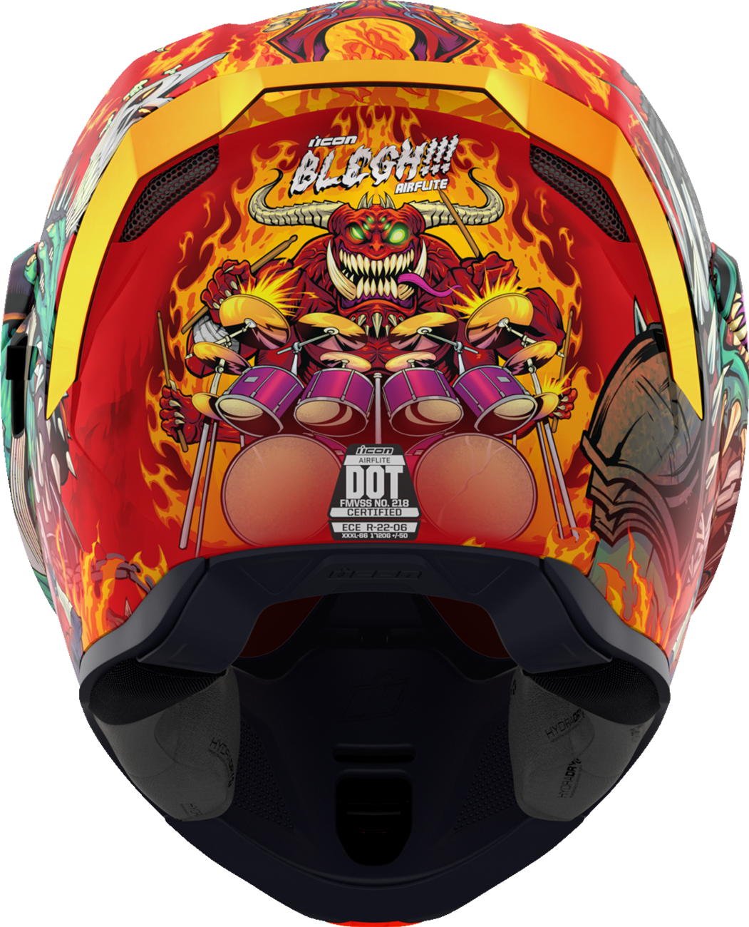 ICON Airflite™ Motorcycle Helmet - Blegh - MIPS® - Red - Large 0101-16923