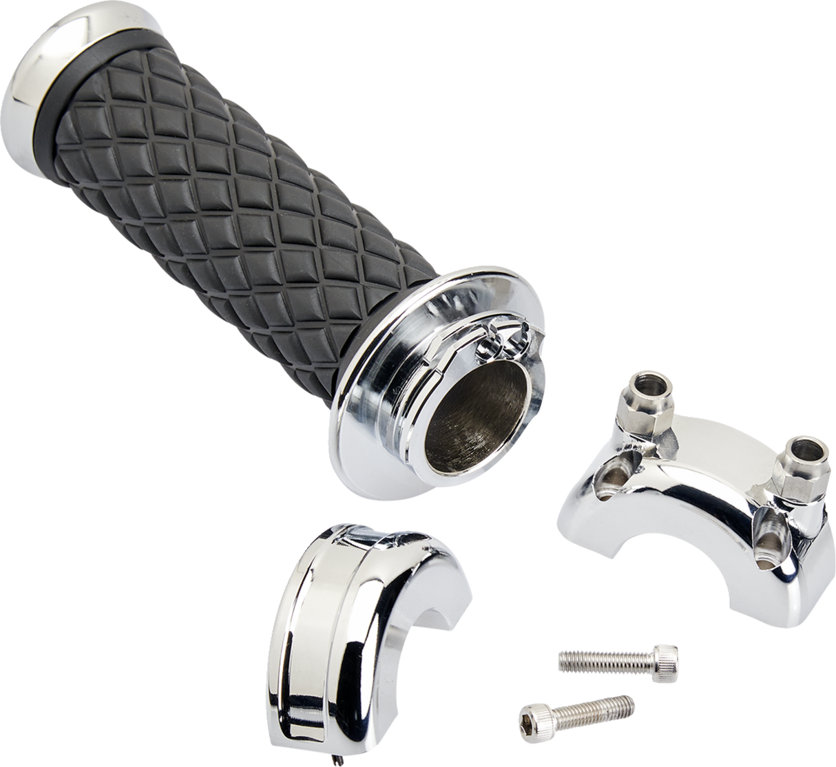 BILTWELL Grips - Alumicore - Custom - Chrome 6606-105-01