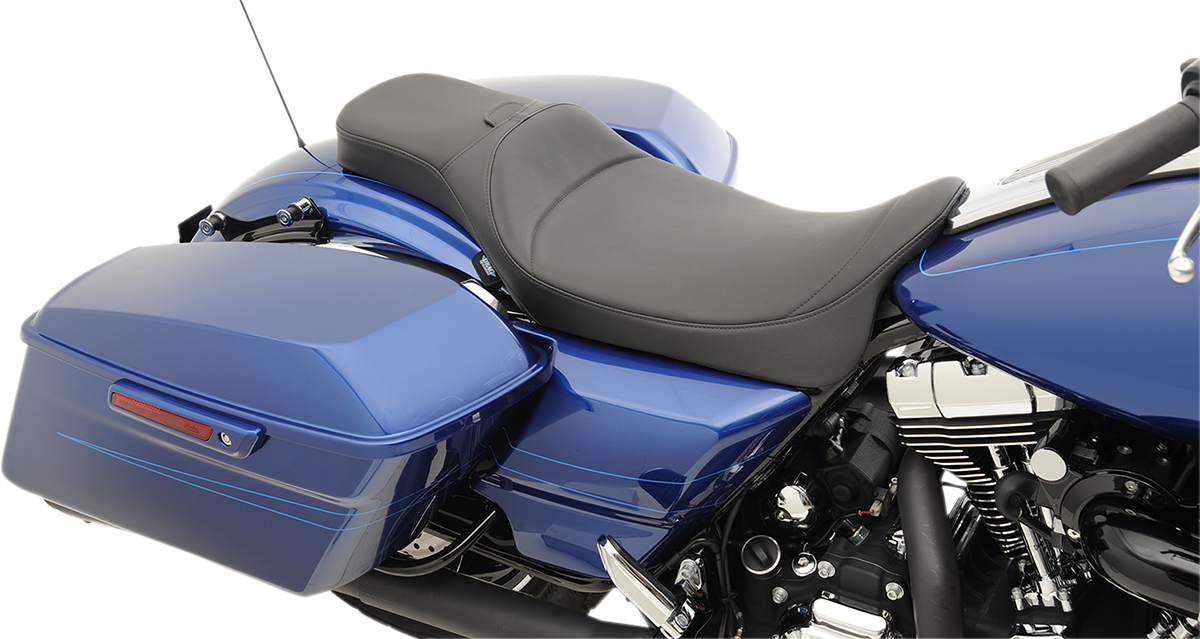 DRAG SPECIALTIES Extended Reach Predator Seat - Mild Stitched - Driver's Backrest - FL '08-'22 0801-1005