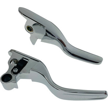 DRAG SPECIALTIES Lever Set - Short - Chrome 0610-2323