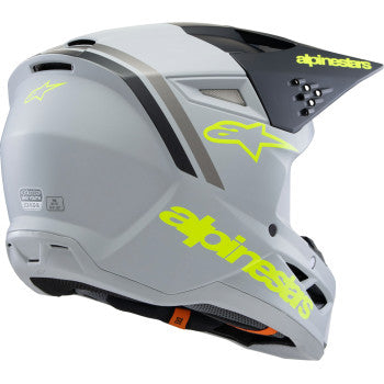 ALPINESTARS Youth SM3 Motorcycle Helmet - Radium - Matte Gray/Black/Yellow Fluo - Large 8301825-9510-YL