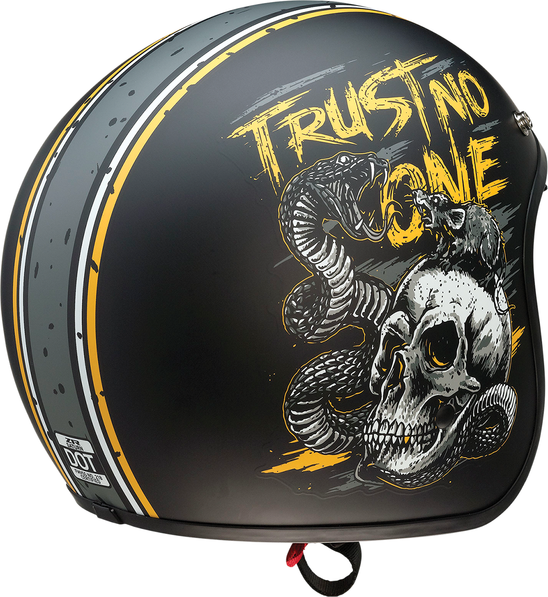 Z1R Saturn Motorcycle Helmet - Trust No One - Black/Yellow - Small 0104-2853