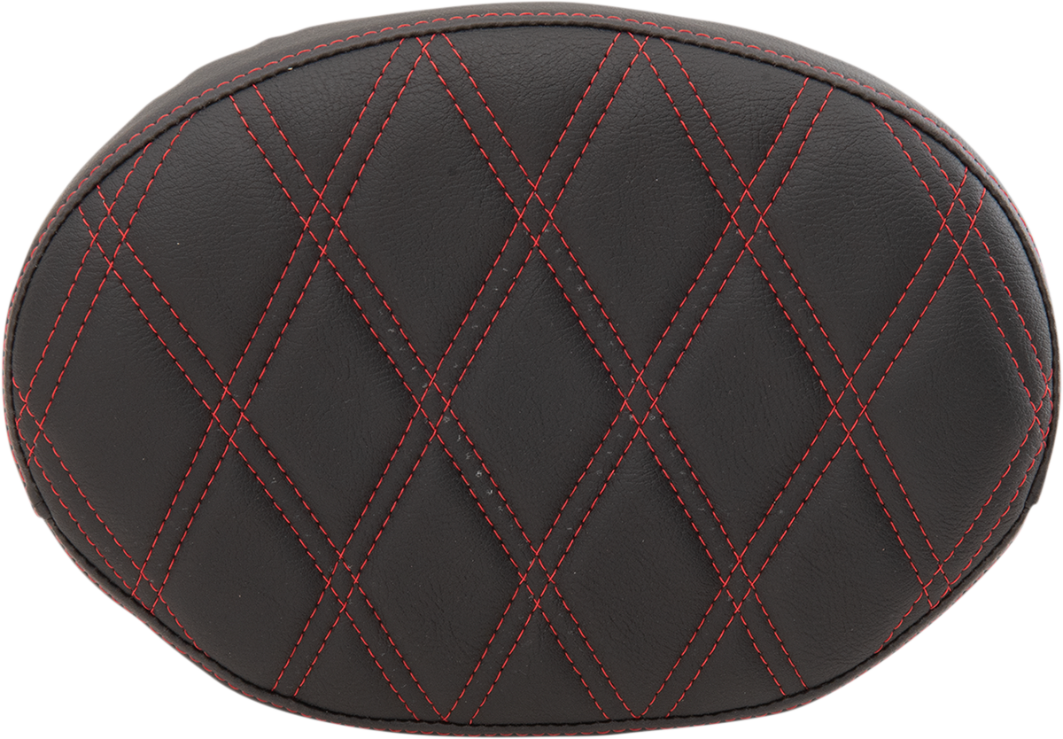 DRAG SPECIALTIES Backrest Pad - Oval - Double Diamond - Red Thread 0822-0430