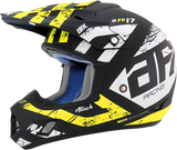 AFX FX-17 Motorcycle Helmet - Attack - Matte Black/Hi-Vis Yellow - Medium 0110-7174