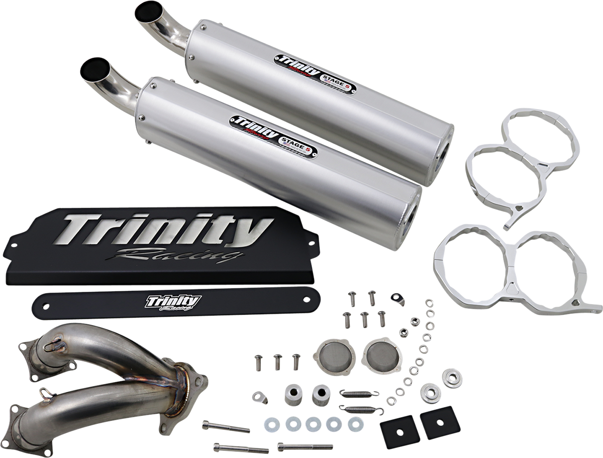 TRINITY RACING RZR Pro XP Muffler - Brushed TR-4173S