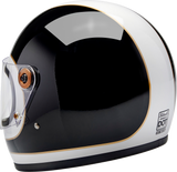 BILTWELL Gringo S Motorcycle Helmet - Gloss White/Black Tracker - XS 1003-566-501