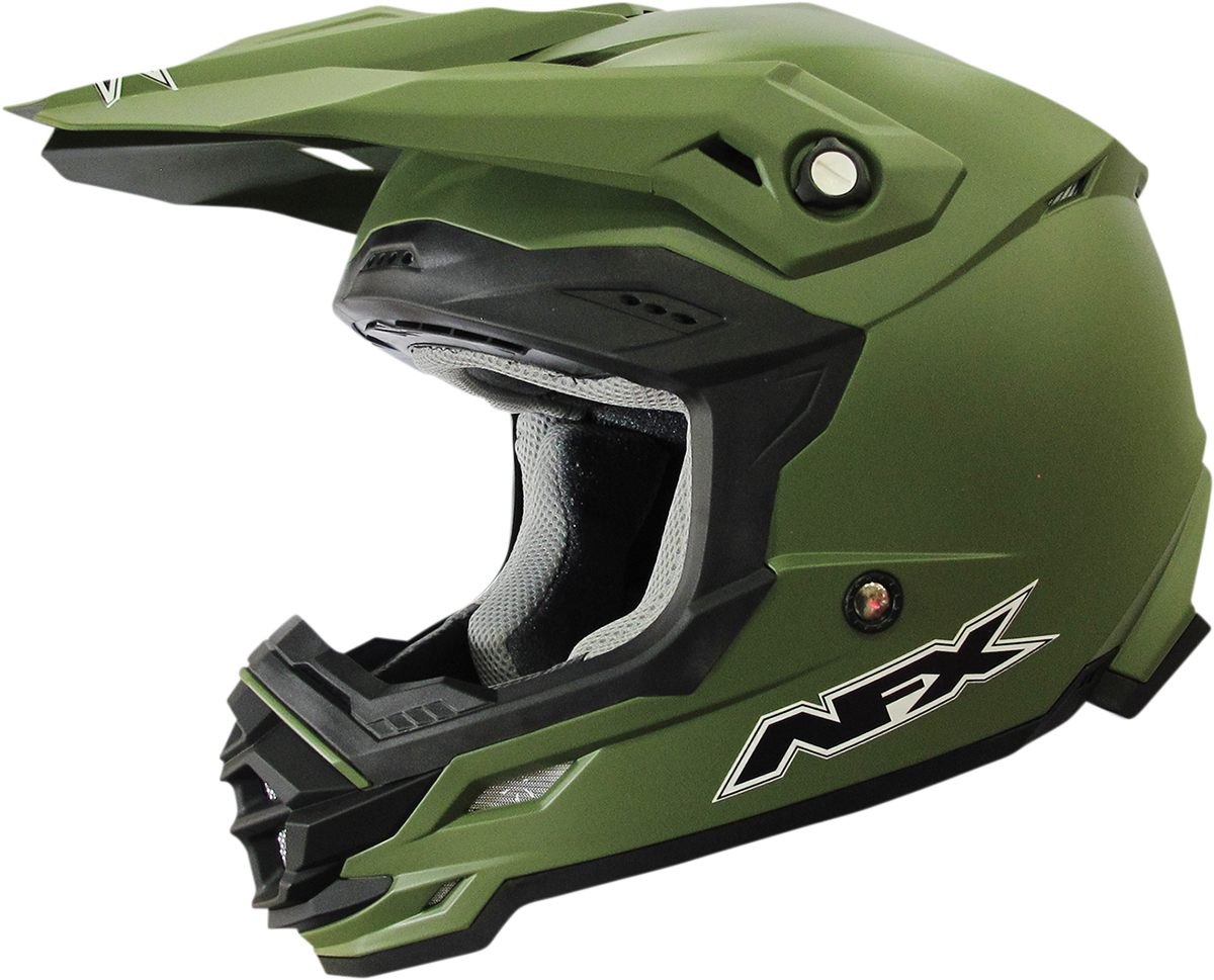 AFX FX-19R Motorcycle Helmet - Matte Olive - Large 0110-7042