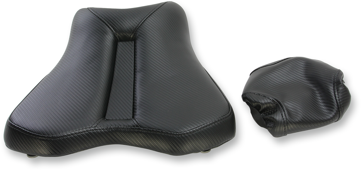 SADDLEMEN Gel Channel Track Carbon Fiber Sport Seat - Black - R1 0810-Y148