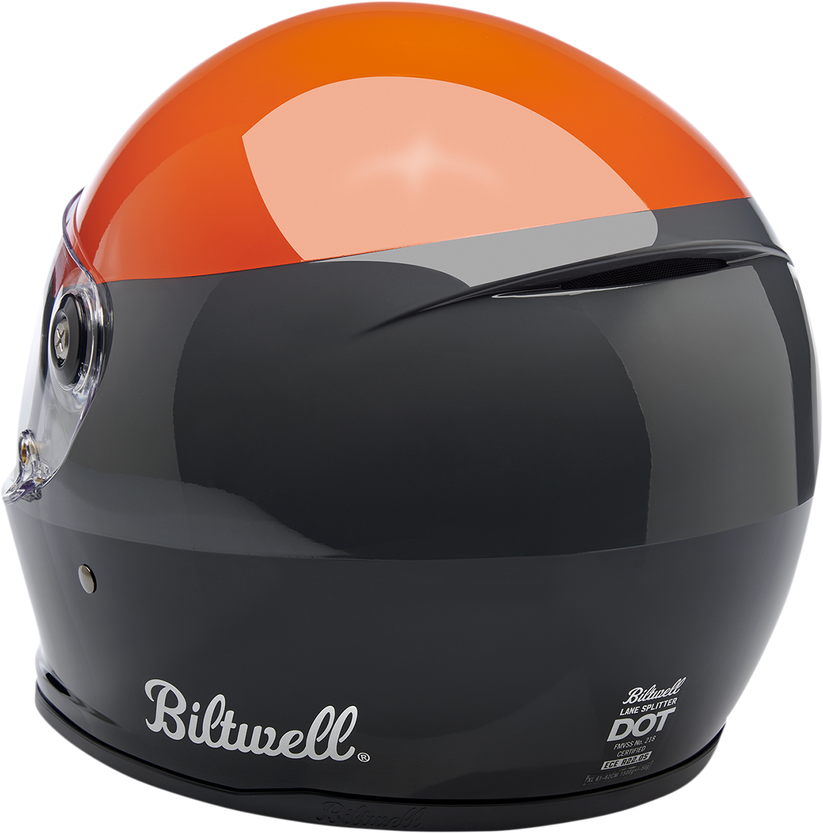 BILTWELL Lane Splitter Motorcycle Helmet - Gloss Podium Orange/Gray/Black - XS 1004-550-101