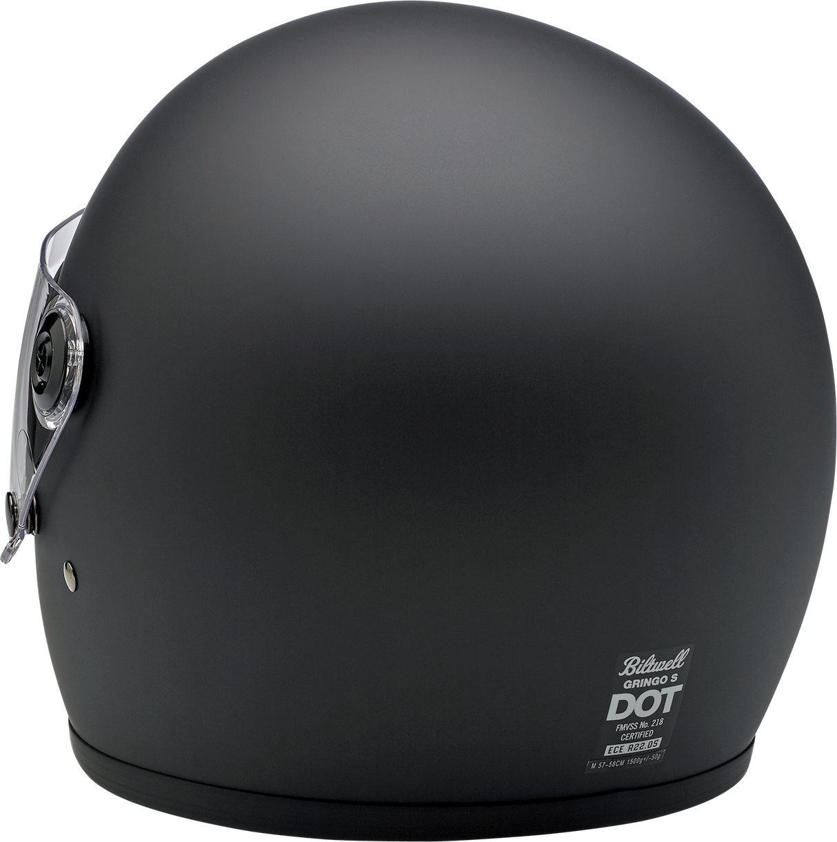 BILTWELL Gringo S Motorcycle Helmet - Flat Black - Small 1003-201-102