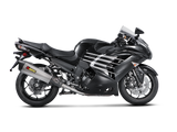 Akrapovic Exhaust Kawasaki ZX14R 2012-2025, Slip-On Line Titaniun and Carbon Fiber Tapered Muffler S-K14SO6-HZAAT