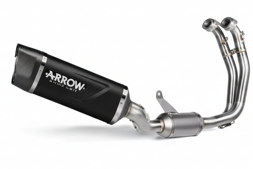 Arrow APRILIA RS660 E5+ 2025 FULL SYSTEM WITH INDY-RACE EVO ALUMINIUM DARK EXHAUST - 77008akn