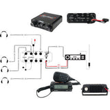 NAVATLAS Intercom/Radio and Headset Kit - 4-Seat - Black NIRBHBK4