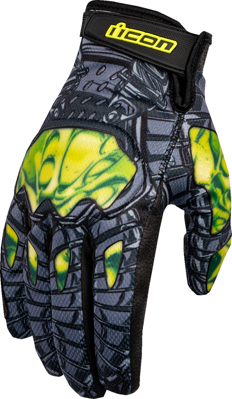 ICON Hooligan Outbreak™ Gloves - Green - 3XL 3301-4658