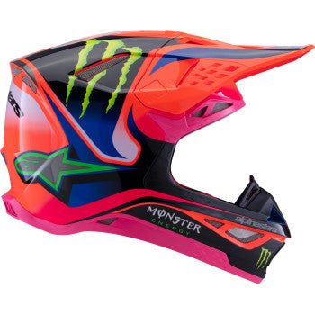 ALPINESTARS Supertech M10 Motorcycle Helmet - Deegan Monster - MIPS® - Gloss Orange Fluo/Purple/Pink Fluo - 2XL 8300425-433-XXL