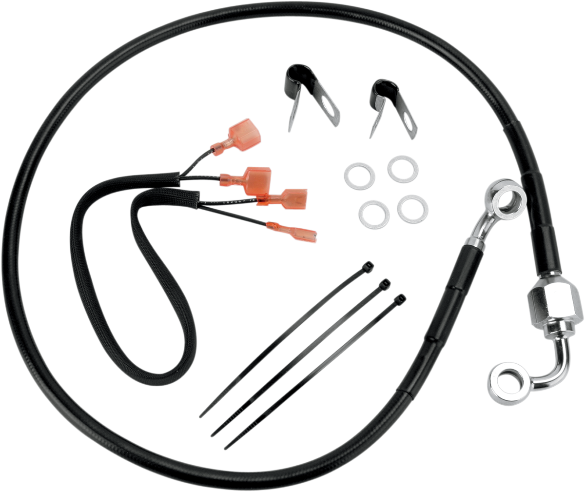 DRAG SPECIALTIES Brake Line - Rear - Black 640320-BLK