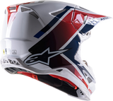 ALPINESTARS Supertech M10 Motorcycle Helmet - Meta 2 - MIPS® - White/Red/Blue - 2XL 8300422-2378-2X