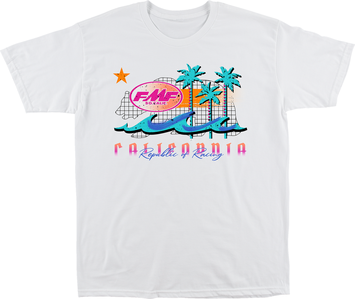 FMF Wavy T-Shirt - White - 2XL SU22118908WH2X 3030-22248