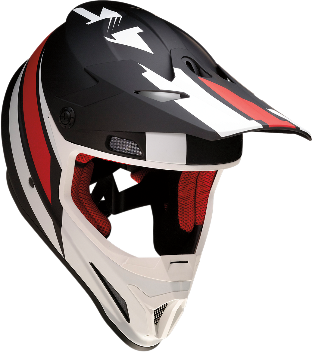 Z1R Rise Motorcycle Helmet - Evac - Matte Black/Red/White - XS 0110-6636