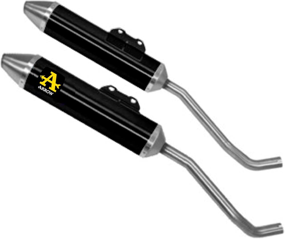 Arrow Yamaha Xt 660 X/ Xt 660r '04-16 L & R Aluminium Dark Homologated Exhausts For Stock Collectors 72603aon