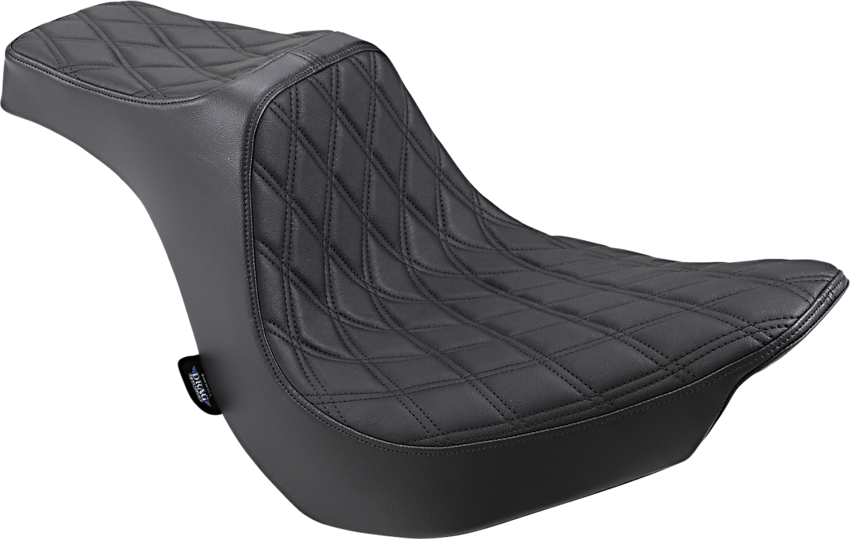 DRAG SPECIALTIES Predator III Seat - Double Diamond - Black Stitching - FLFB/S '18-'22 0802-1188