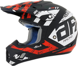 AFX FX-17 Motorcycle Helmet - Attack - Matte Black/Red - Large 0110-7151