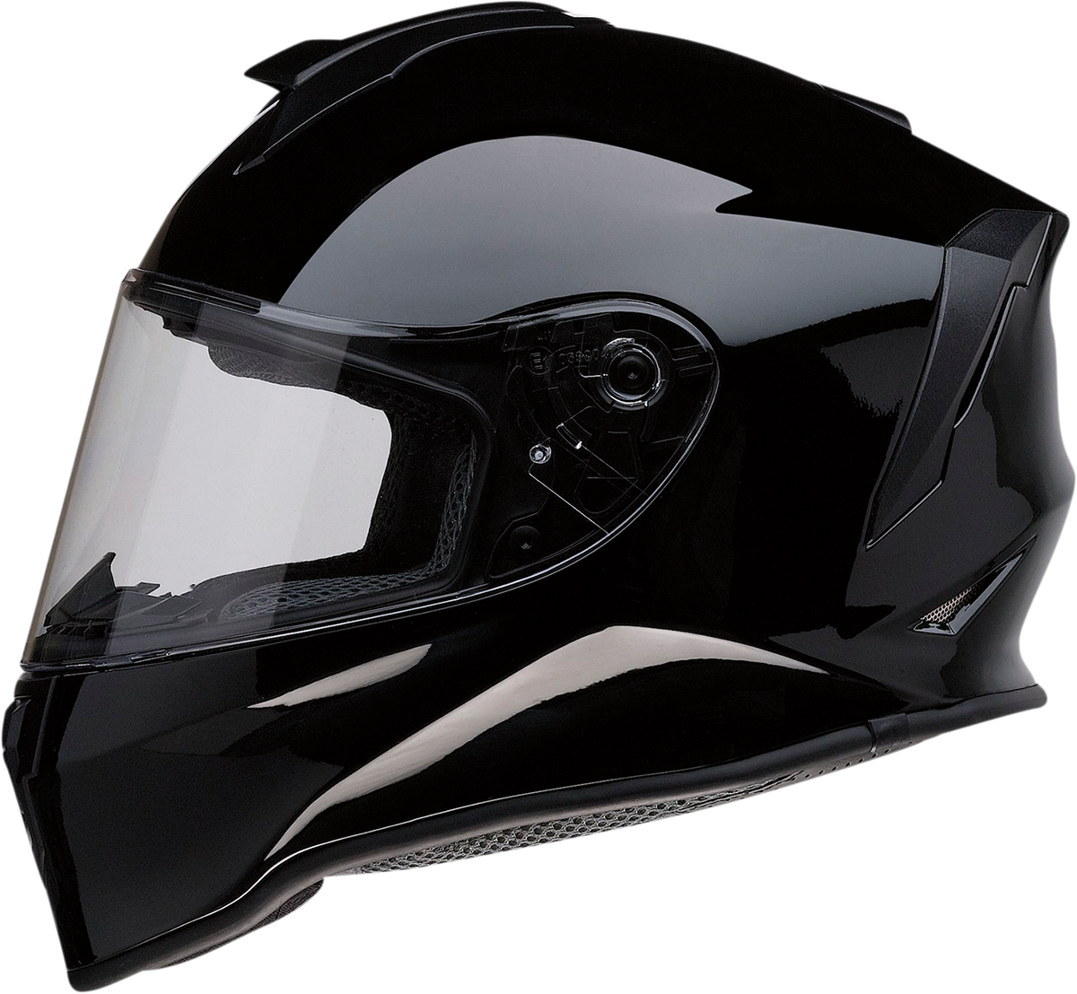 Z1R Youth Warrant Motorcycle Helmet - Gloss Black - Medium 0102-0243