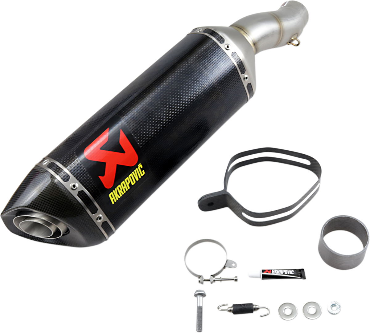 Kawasaki ZX6R ZX626 2009-2024 Exhaust Akrapovic Slip-On Line Muffler in Carbon Fiber S-K6SO7-ZC