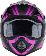 AFX FX-17 Motorcycle Helmet - Force - Frost Gray/Fuchsia - Medium 0110-5210