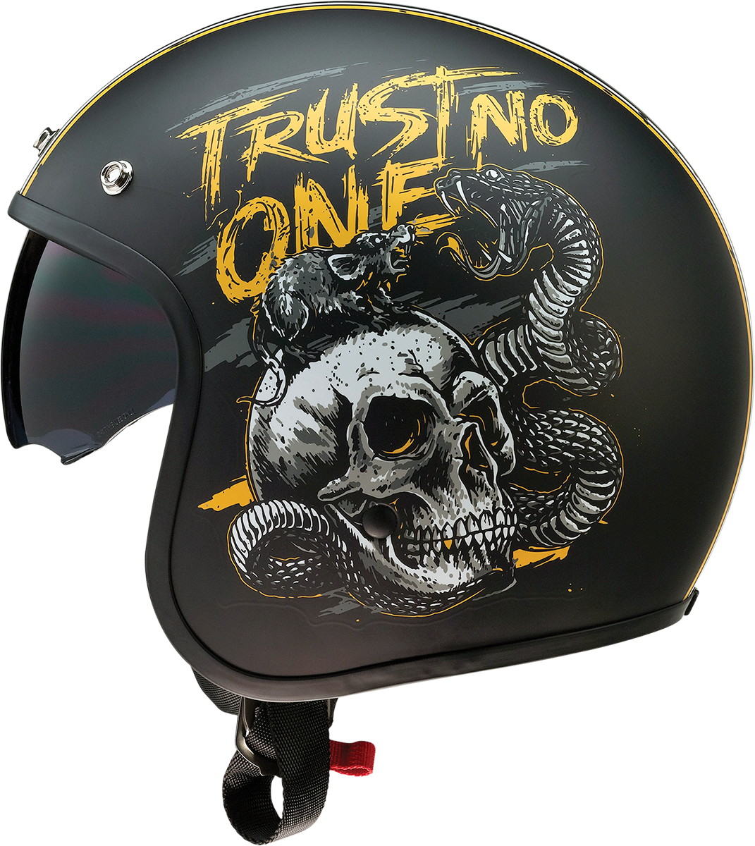 Z1R Saturn Motorcycle Helmet - Trust No One - Black/Yellow - Small 0104-2853