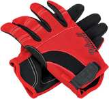 BILTWELL Moto Gloves - Red/Black/White - Large 1501-0804-004