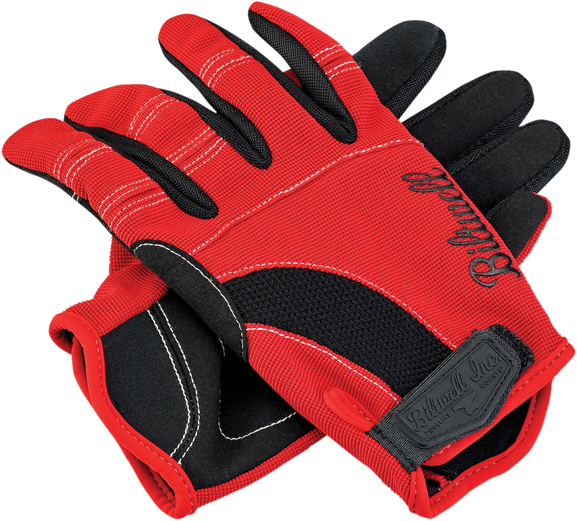 BILTWELL Moto Gloves - Red/Black/White - XL 1501-0804-005