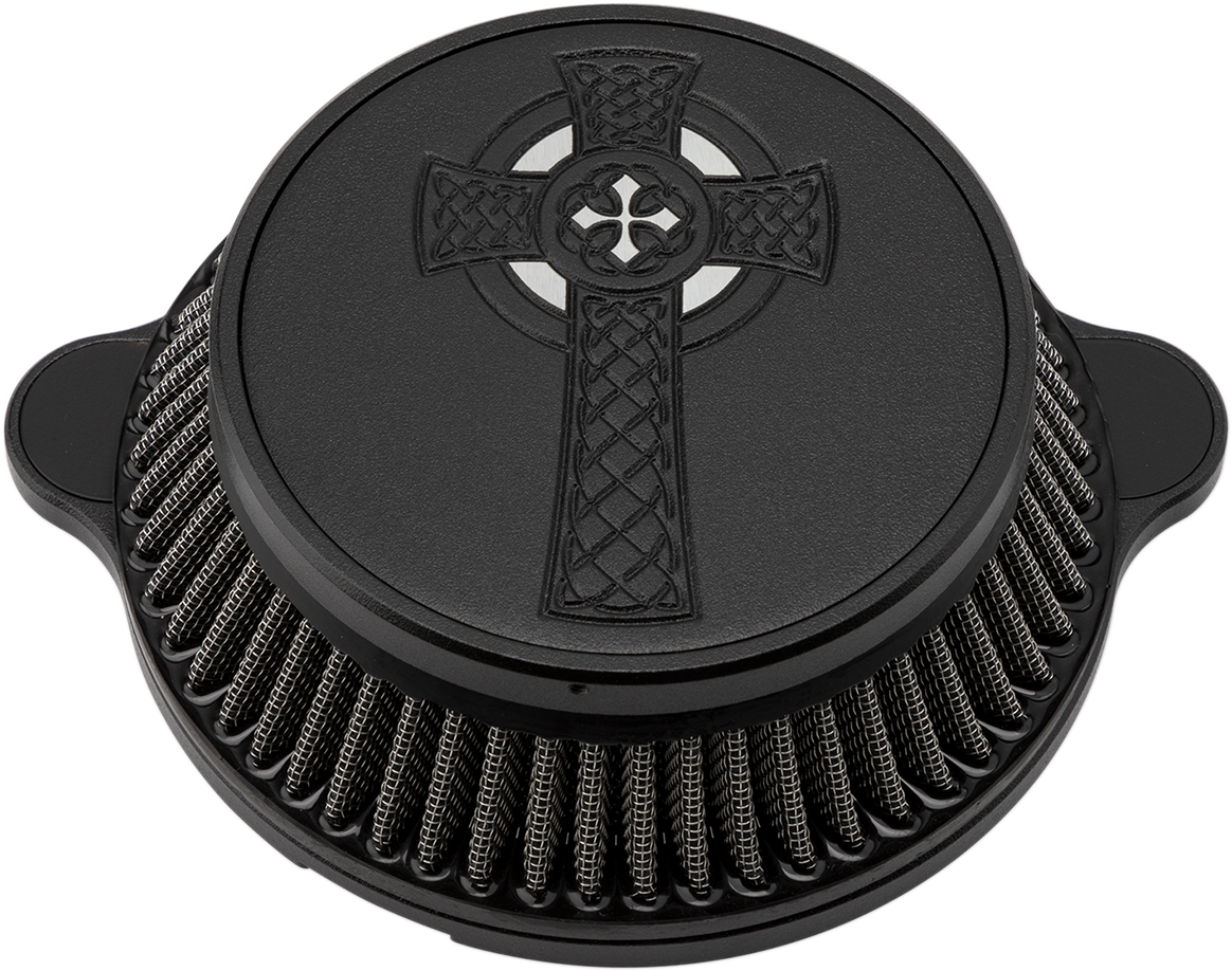 LA CHOPPERS Celtic Cross Air Cleaner - Black - M8 LA-2397-03B