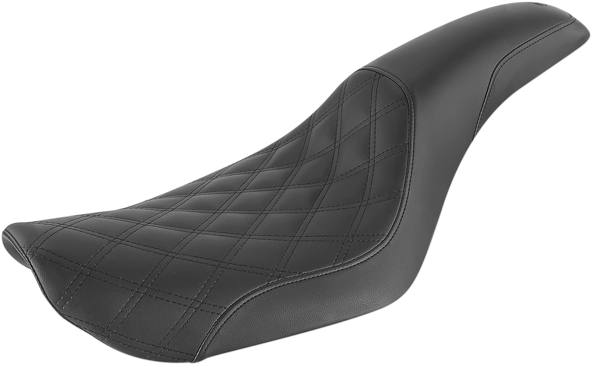 SADDLEMEN Profiler Seat - Front Lattice/Rear Smooth - Black - FXD '96-'03 896-04-149