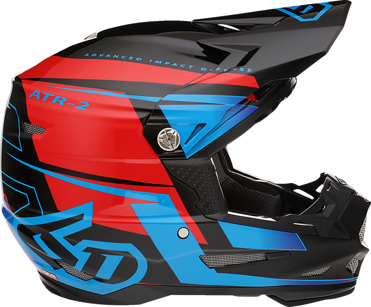 6D ATR-2 Motorcycle Helmet - Mach - Blue/Red/Black - XS 12-3314